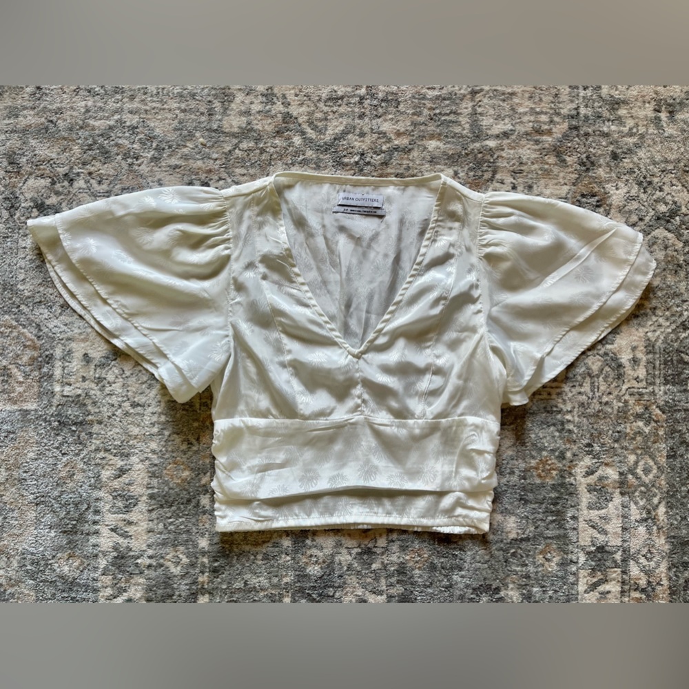 Urban Outfitters Silk White Top